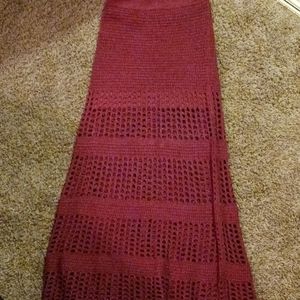 BCBG MaxAzria crocheted maxi skirt